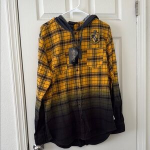 Yellow and Black Plaid Men's Shirt